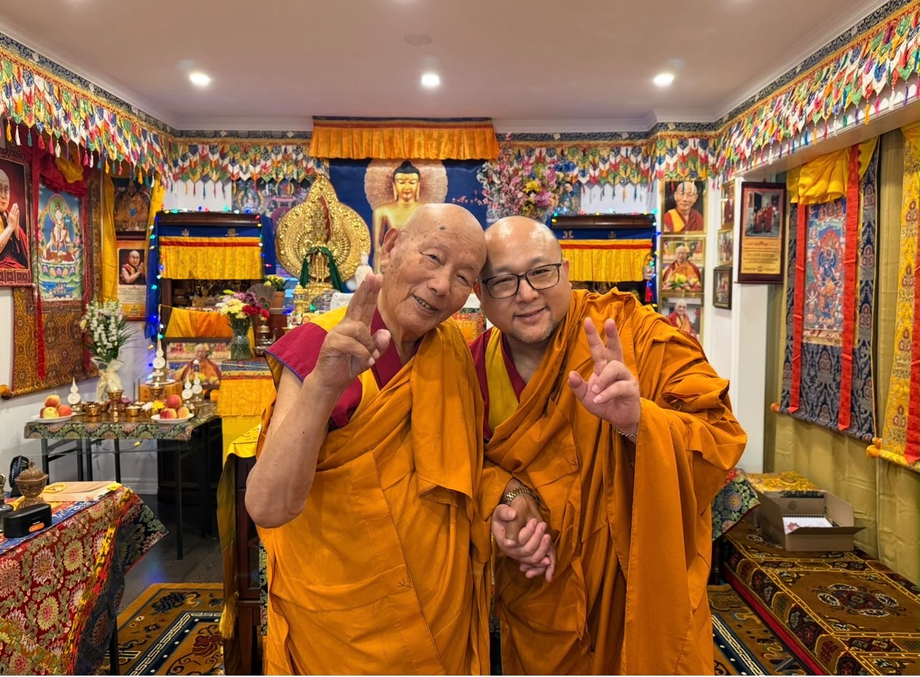 Khensur Rinpoche Lobsang Tsephel and Gyatso Khechok Rinpoche